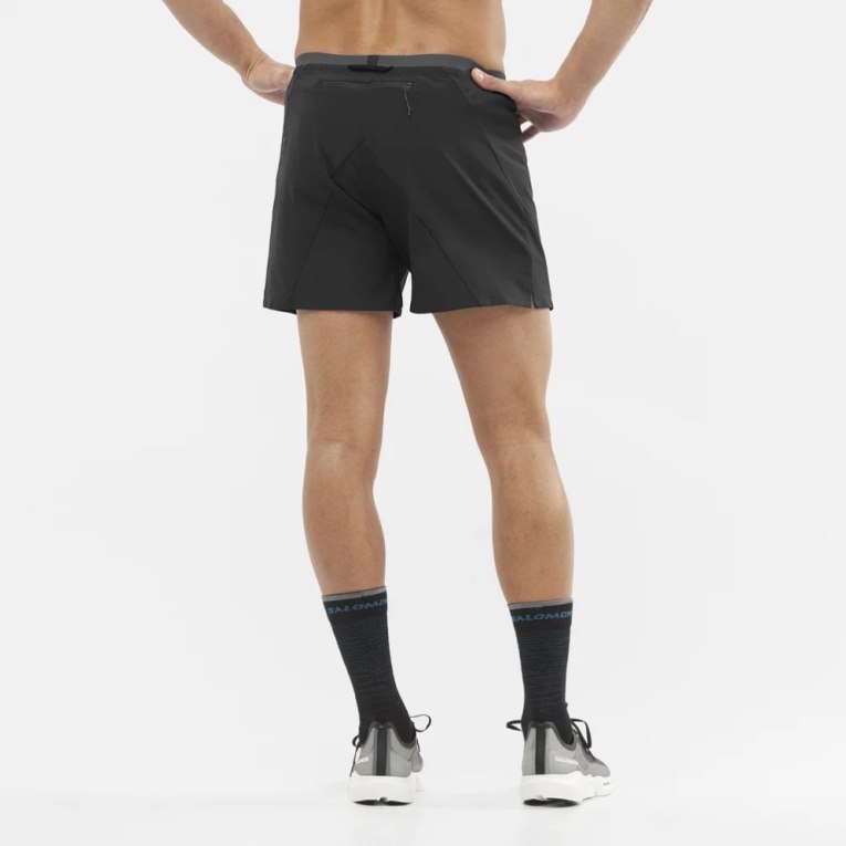 Black Salomon Cross 5'' Men's Shorts | PH 06784V